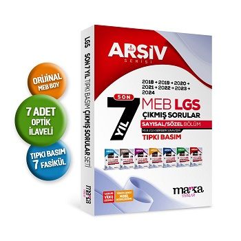 Son 7 Yıl LGS 8. Sınıf ARŞİV Serisi Tıpkı Basım Fasikül Fasikül Çıkmış Sorular Tamamı Video Çözümlü - Marka Yayınları Kitap