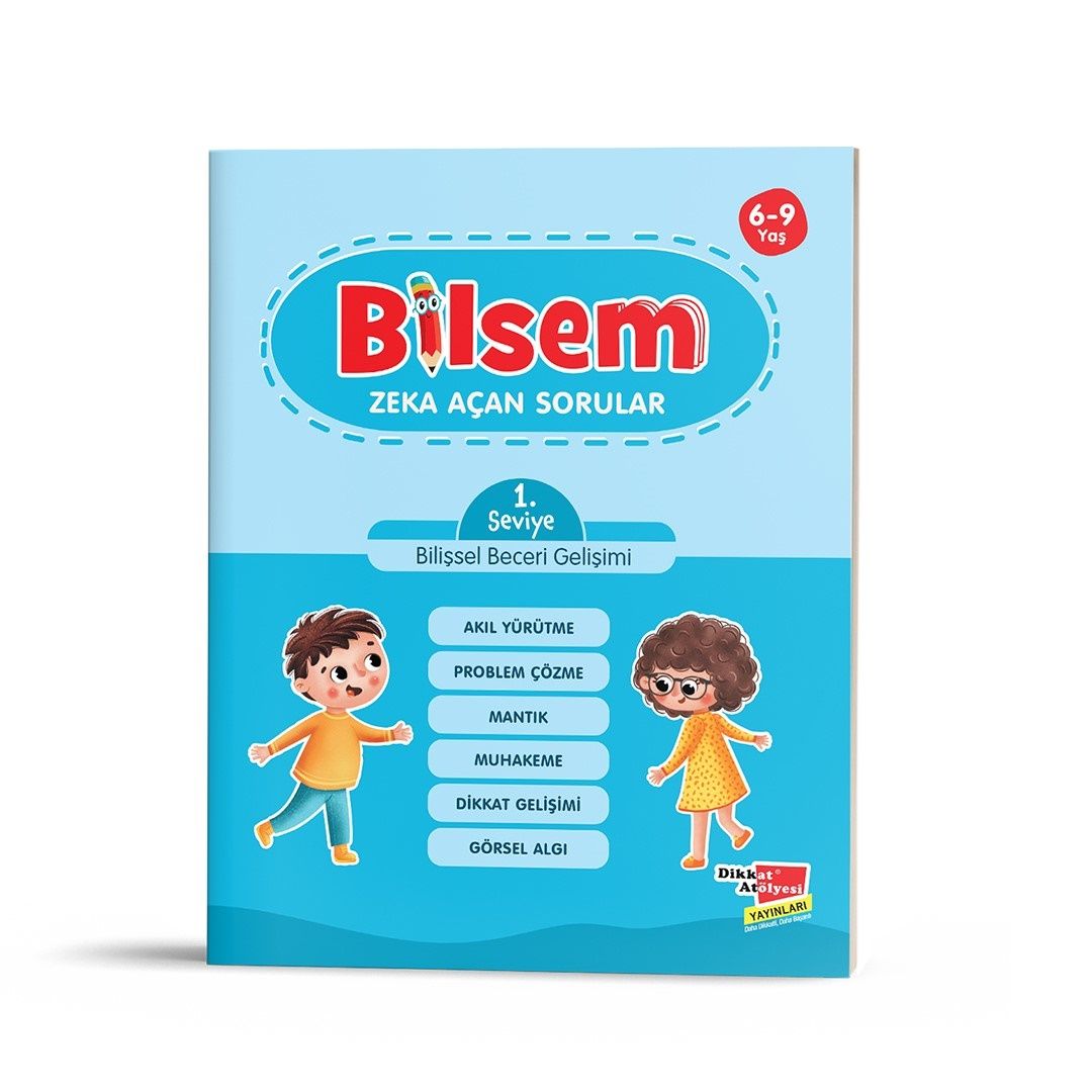 Bilsem Zeka Açan Sorular 1. Seviye Bilişsel Beceri Gelişimi - Dikkat Atölyesi Yayınları Kitap