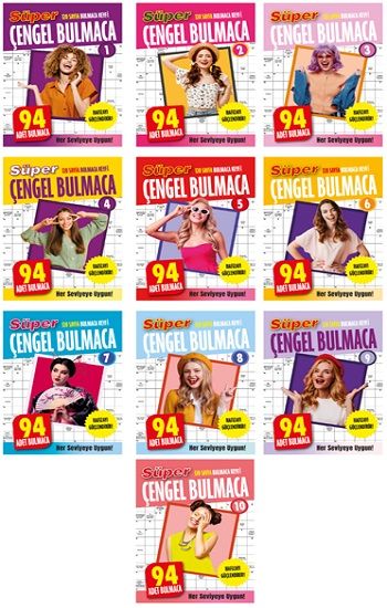 Süper Çengel Bulmaca Set (10 Kitap Takım) - Dokuz Yayınları Kitap