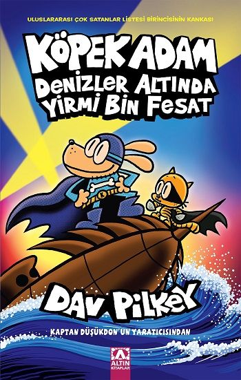 Köpek Adam -11 Denizler Altında Yirmi Bin Fesat – Dav Pilkey – Altın Kitaplar - Çocuk Kitapları – kitap kapağı