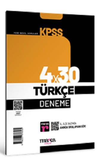 2025 KPSS Türkçe 4x30 Deneme Tamamı Video Çözümlü - Marka Yayınları Kitap