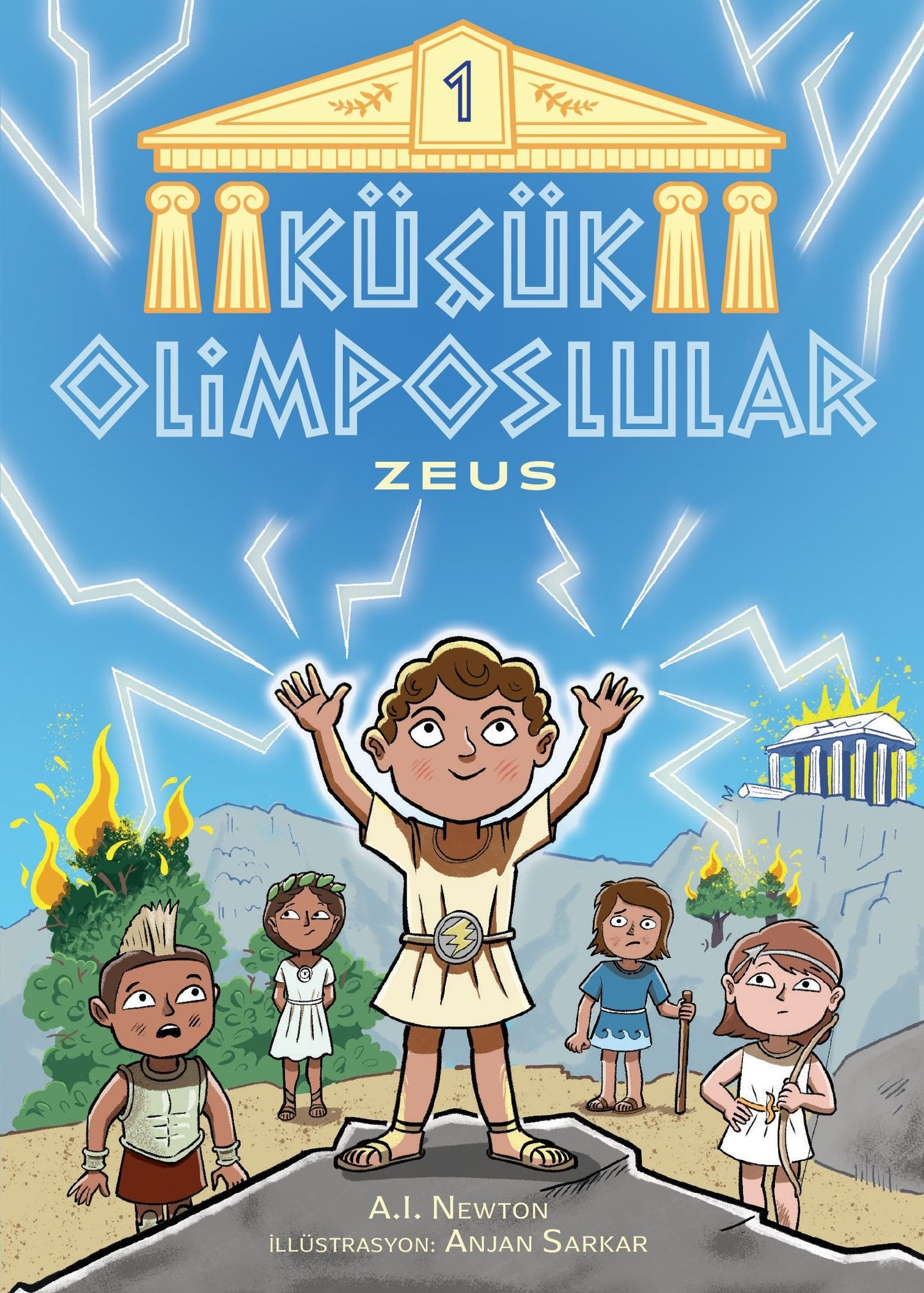 Küçük Olimposlular - Zeus – A.I. Newton – Martı Yayınları – kitap kapağı