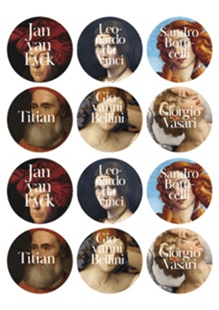 İkonik Tablolar Sticker (12’li) - Fol Kitap Kitap