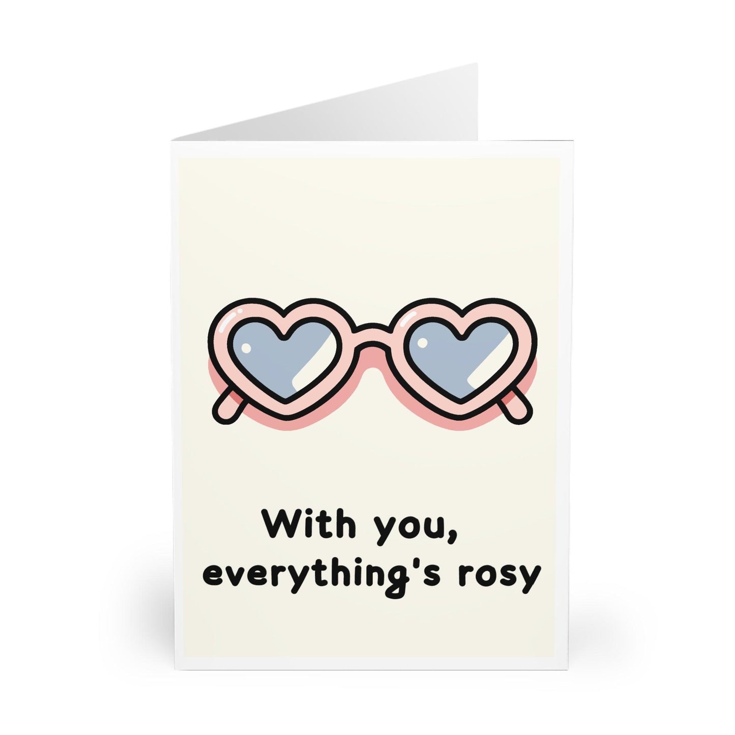With You, Everything's Rosy – Romantic Glasses Card - mezetto KEOLIX KEOLIX