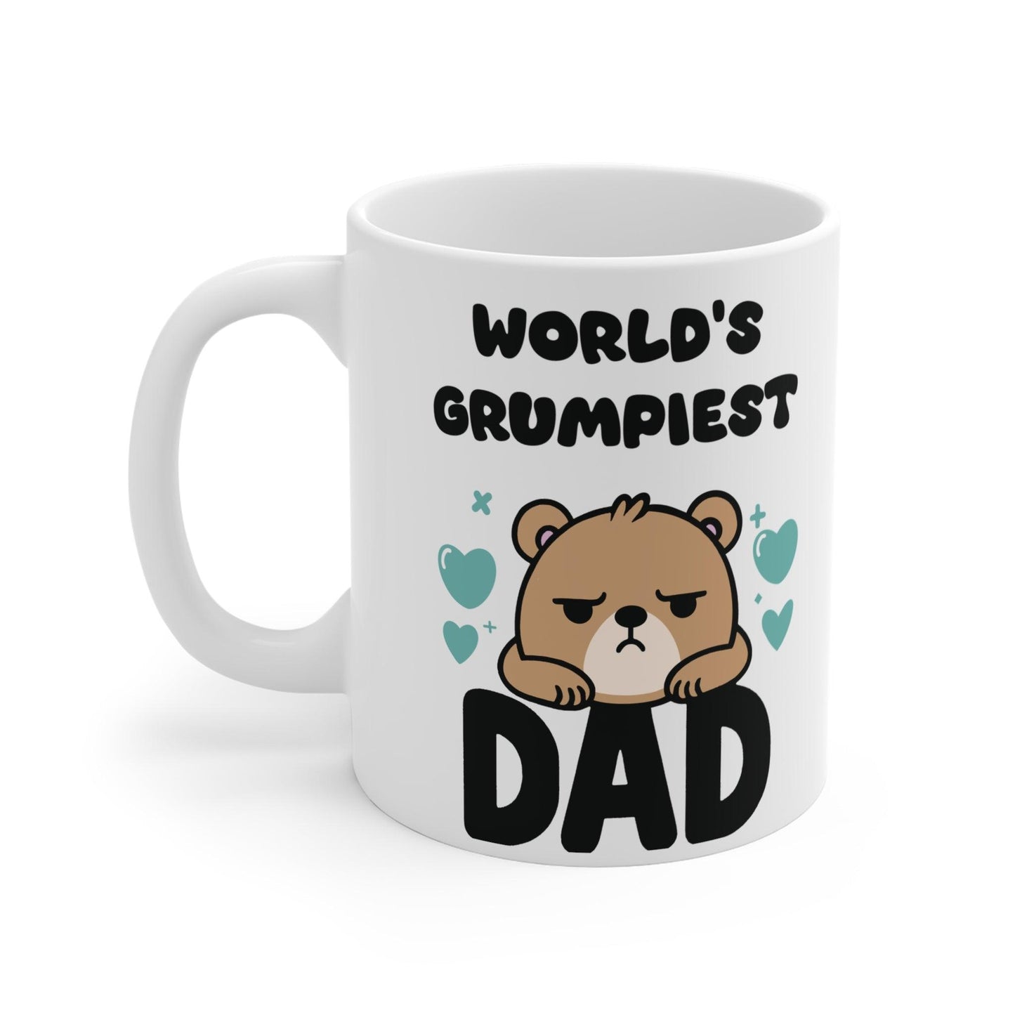 World’s Grumpiest Dad Mug | Funny Bear 11 oz Gift - mezetto KEOLIX KEOLIX