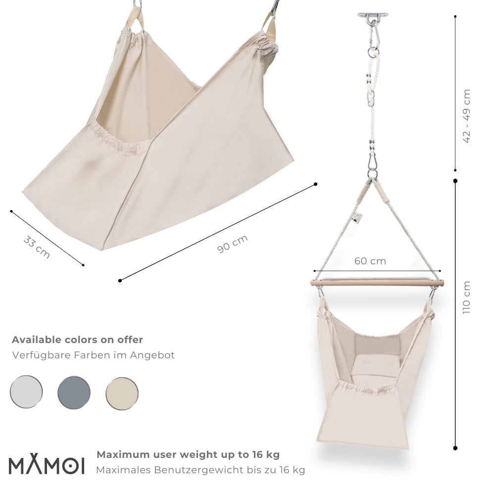 MAMOI® Hammock, baby hammock, baby cradle, baby cradle, baby cradle, baby cradle, cradle for a baby, cradle, cradle for a baby, hammock, Made in EU-1