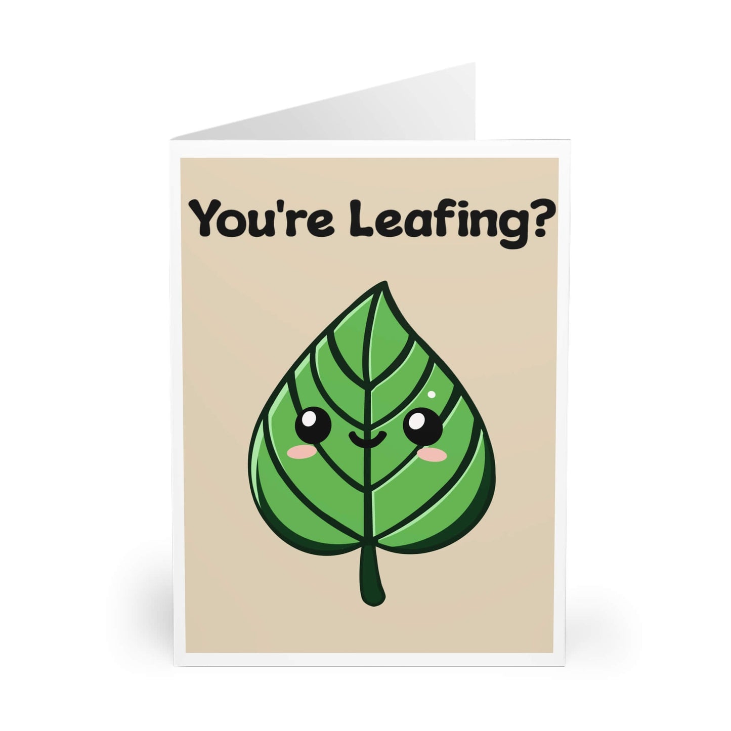 You’re Leafing? – Funny Farewell Pun Card - mezetto KEOLIX KEOLIX
