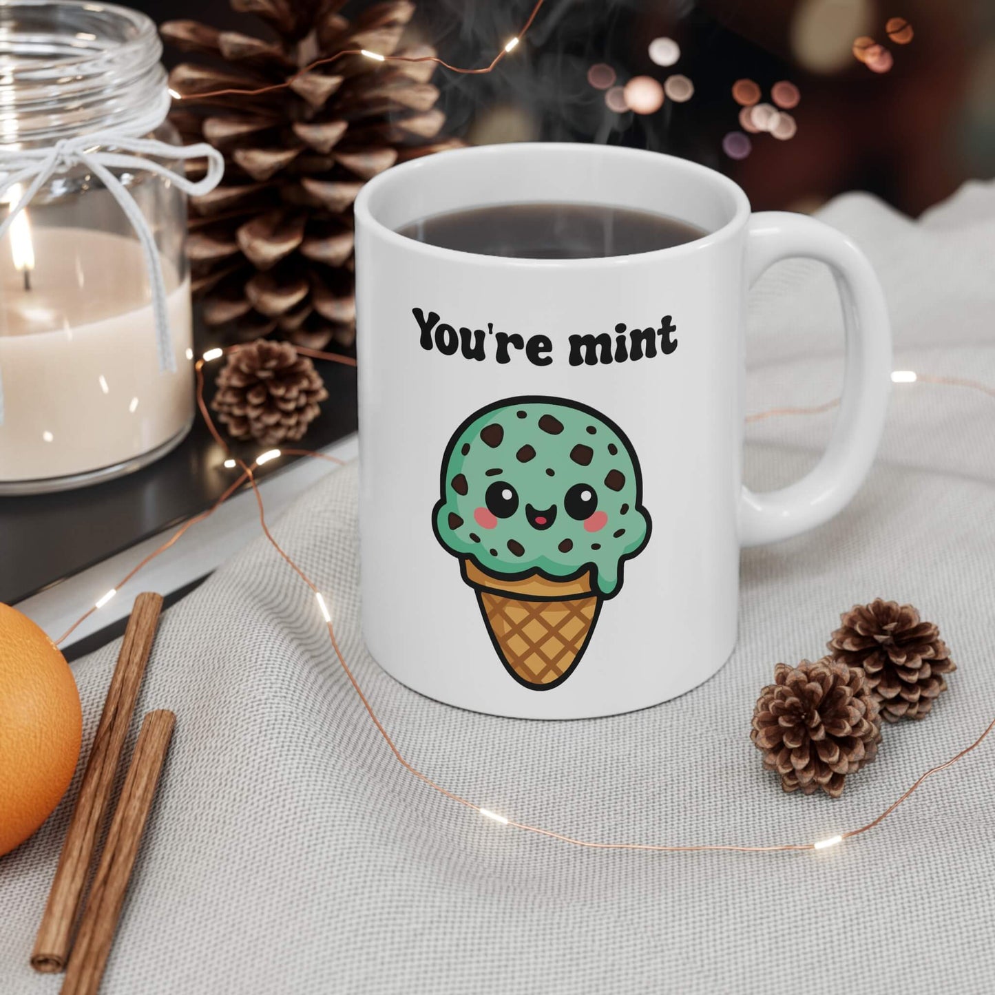 You're Mint – Kawaii Mint Choc Chip Mug - mezetto KEOLIX KEOLIX