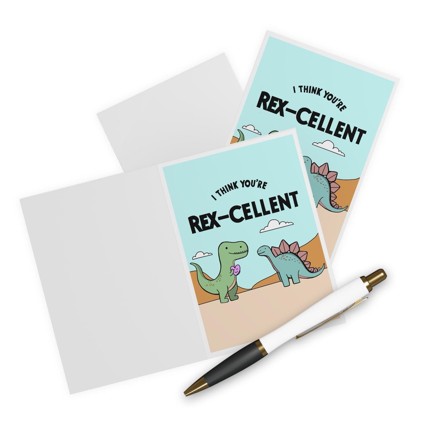You're Rex - cellent – Funny Dinosaur Love Greeting Card - mezetto KEOLIX KEOLIX