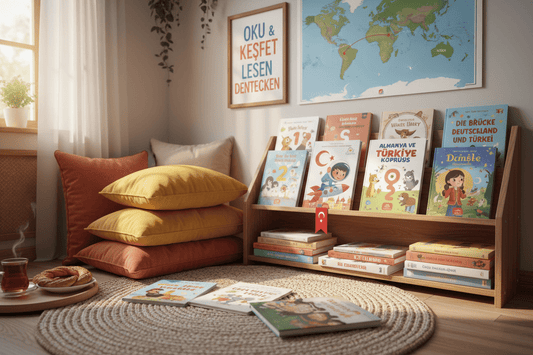 Almanya'daki Türk aileler için 5-8 yaş Türkçe çocuk kitapları koleksiyonu. İki dilli çocuklar için okuma rehberi. Türkiye'den Almanya'ya hızlı teslimat.