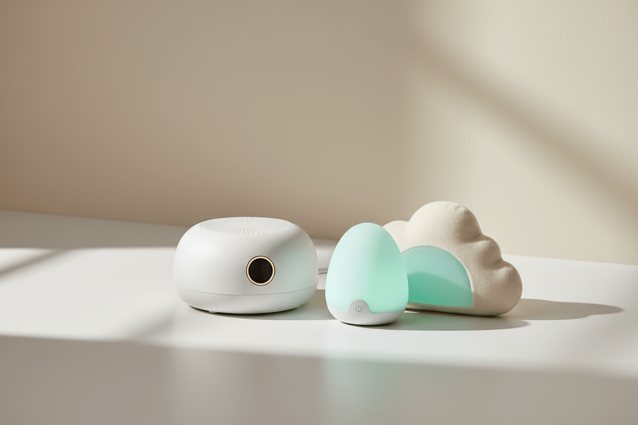 Baby sleep aids with white noise machine and night light
