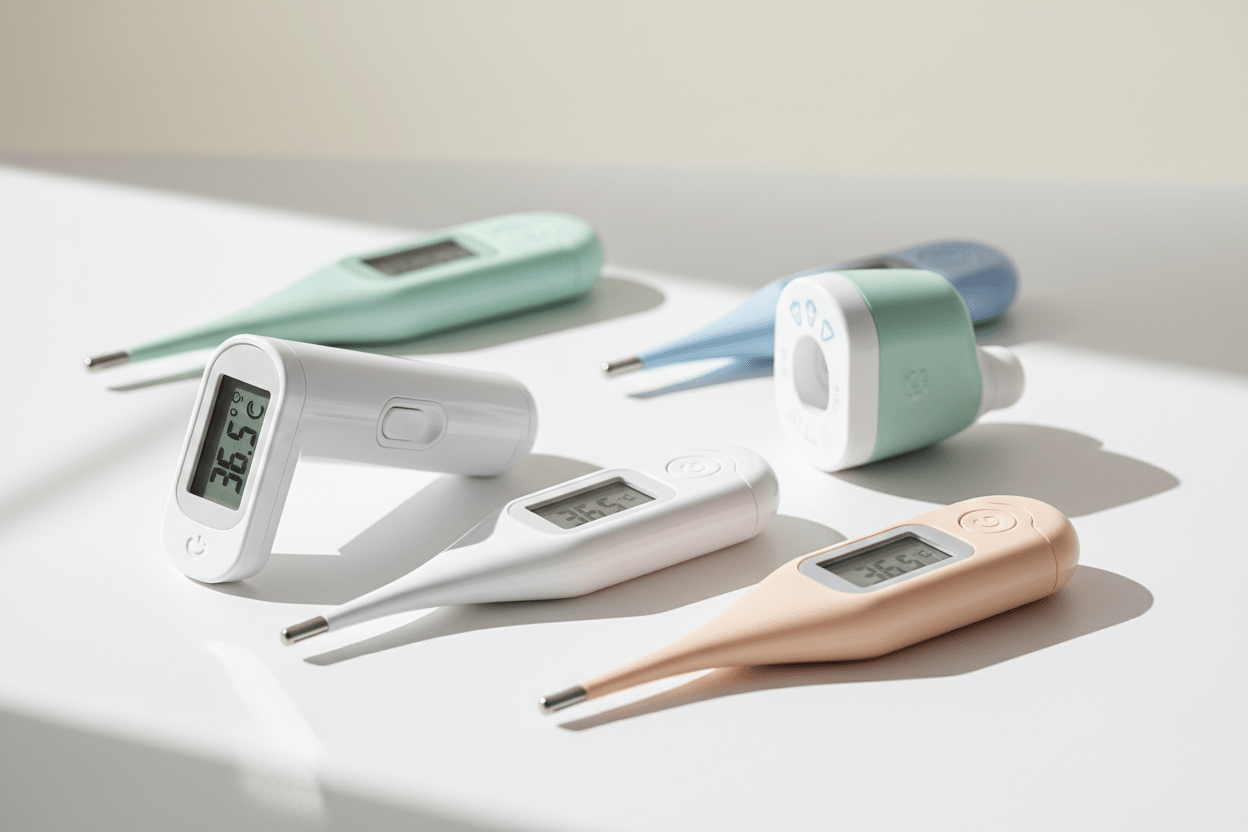 Digital baby thermometers with LCD displays for accurate readings