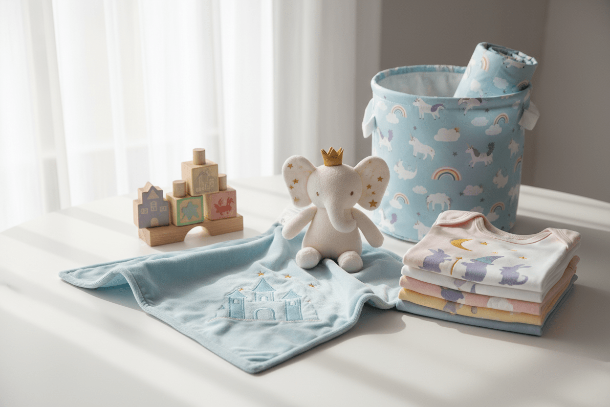 Baby products with magical character themes and whimsical designs