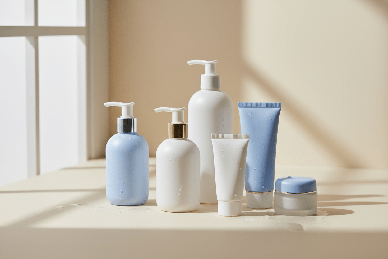 Gentle baby skincare products with moisturising formulas