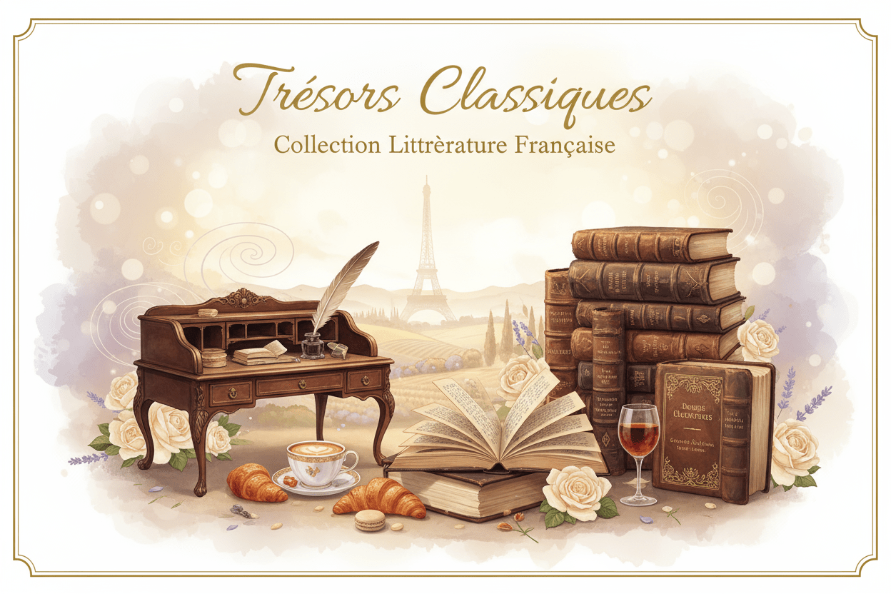 Romantizmden realizme uzanan Fransız klasiklerini, Paris merkezli edebiyat geleneğini anlatan koleksiyon görseli