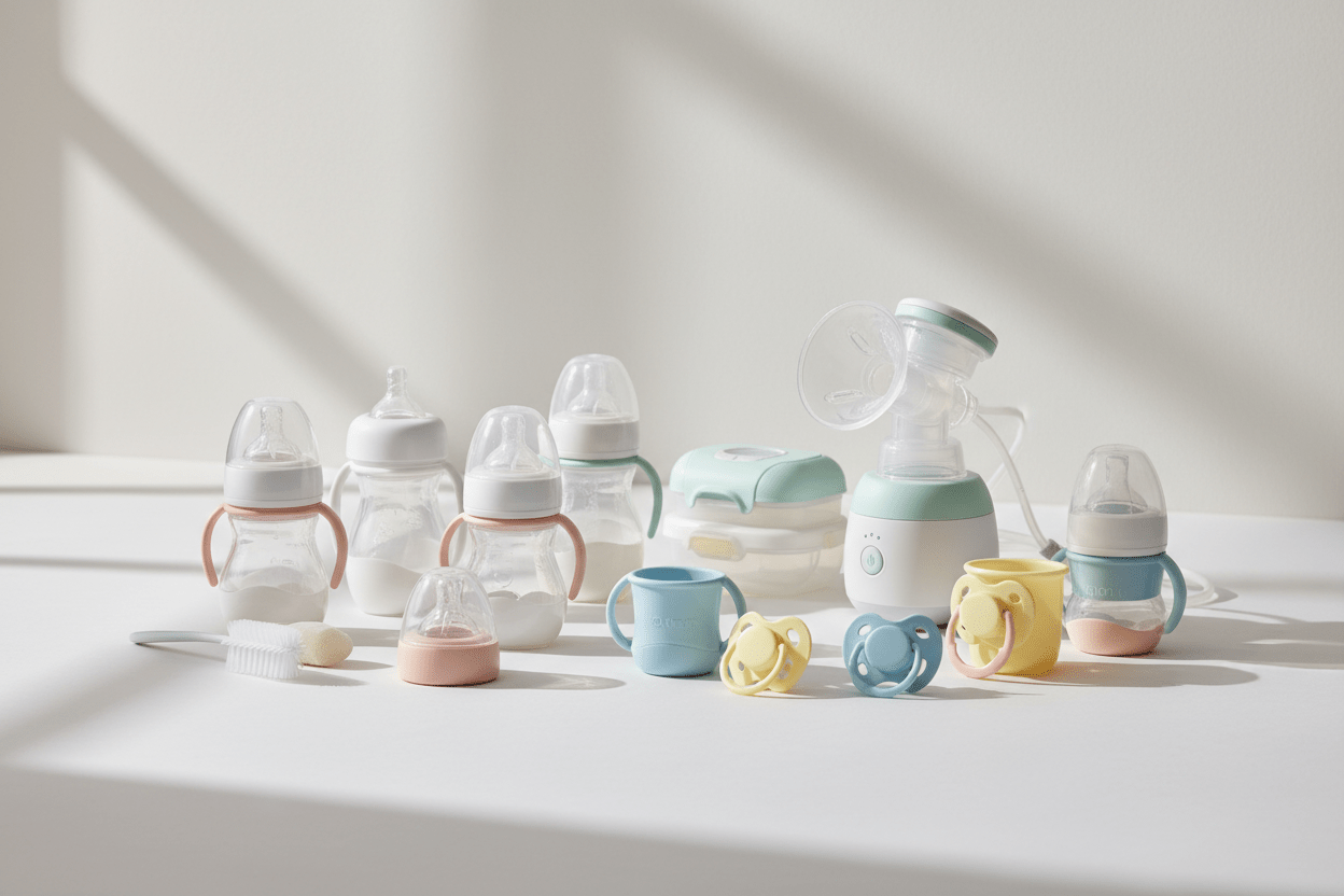 Premium baby feeding bottles and breast pumps with medical-grade design