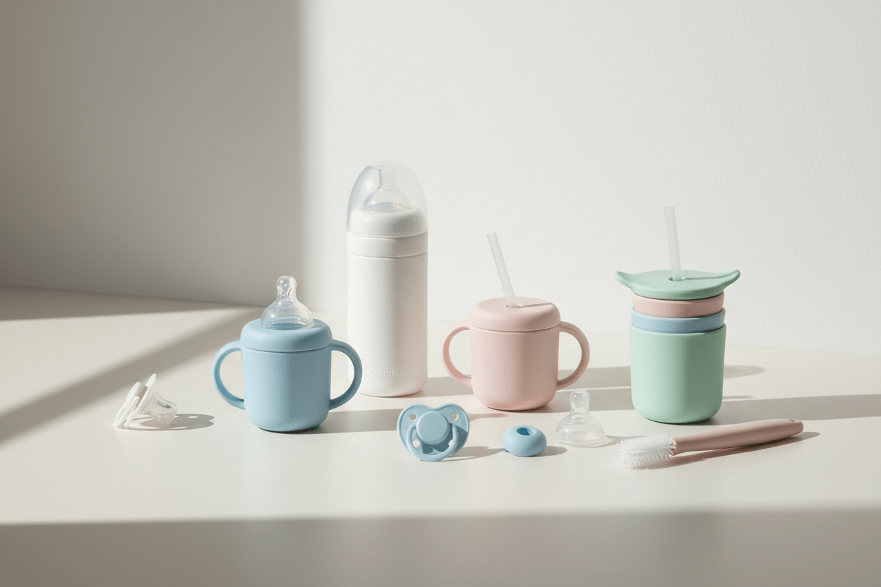 Baby feeding bottles and accessories with anti-colic features