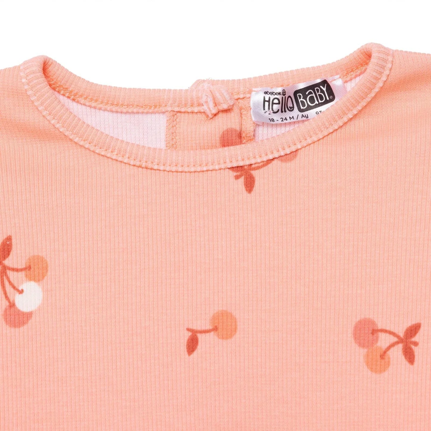 HelloBaby Winter Cherry Dress - Salmon