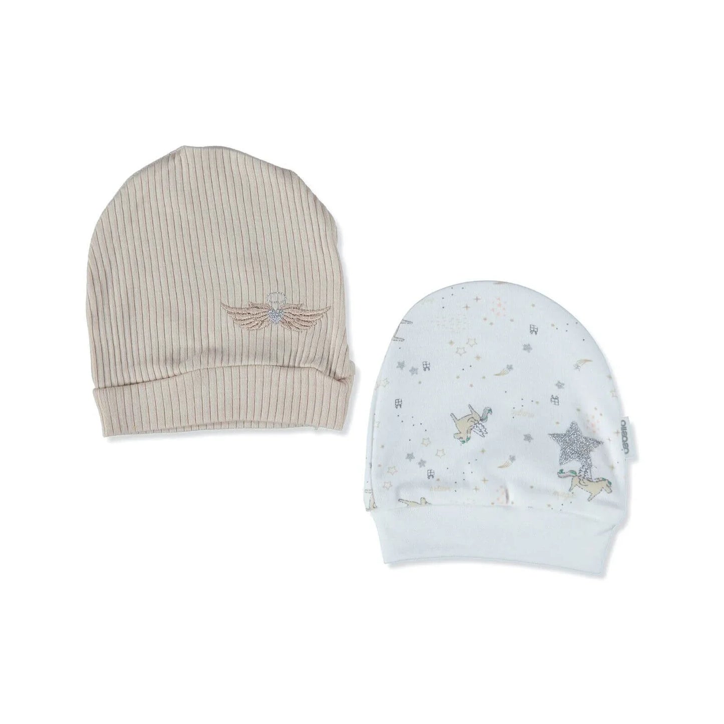 Bebetto Newborn Hat 2 Pcs - Beige