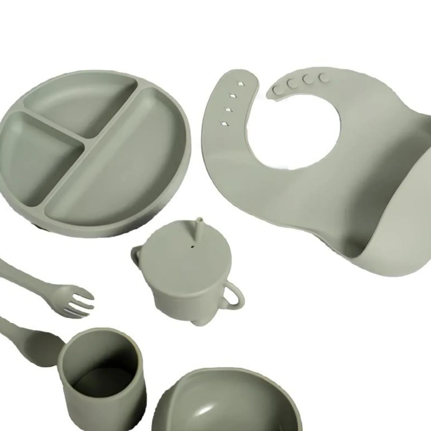 BLW Essentials Silicone Feeding Set - Sage