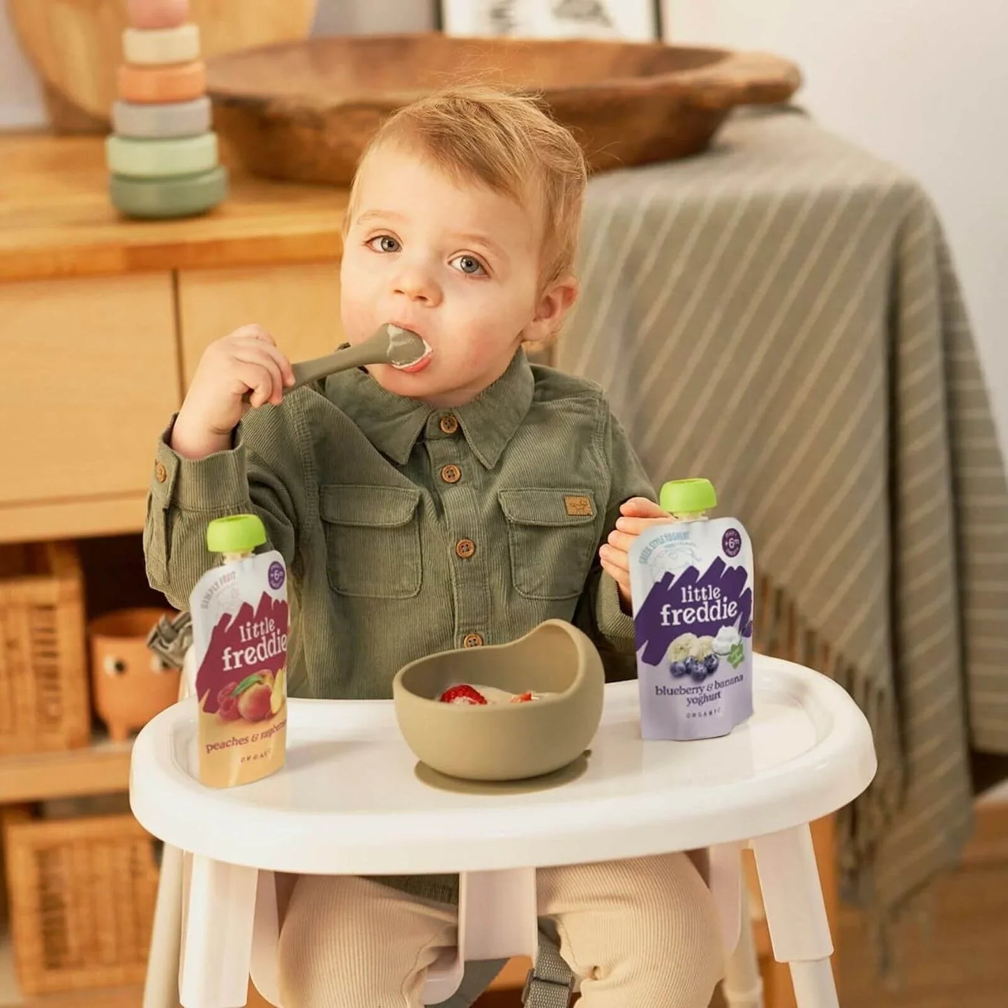 Little Freddie Organic Blueberry & Banana Greek Style Yoghurt Baby Food Pouch 6+ months 100g