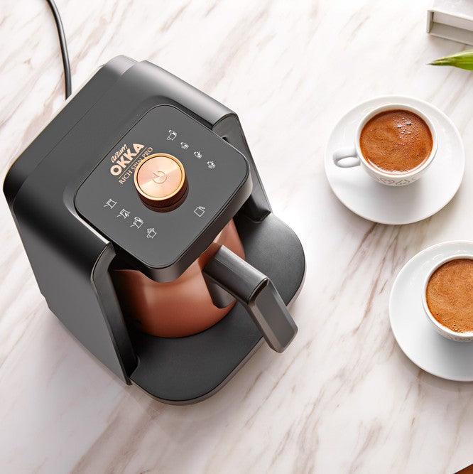 Arzum Okka Rich Spin Pro Coffee Maker with Velvetiser and Milk Frother