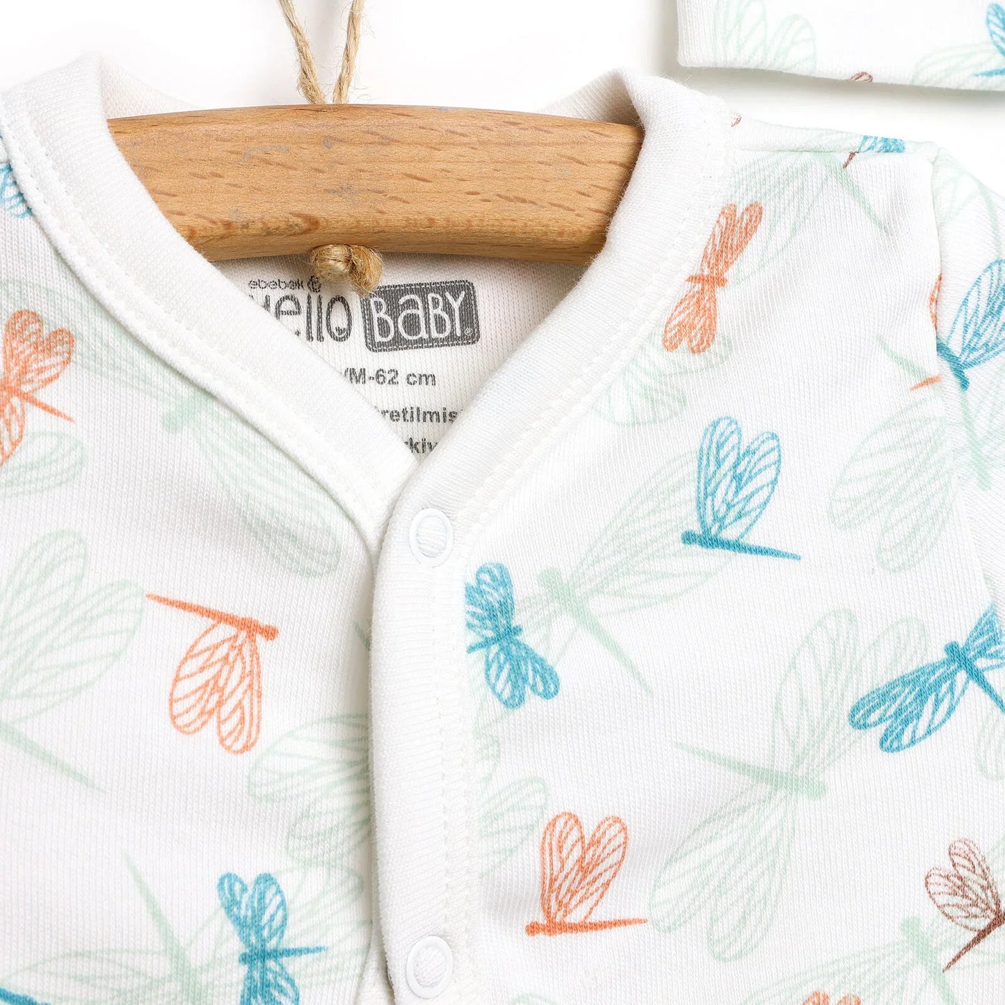 HelloBaby Footed Jumpsuit with Hat - Green