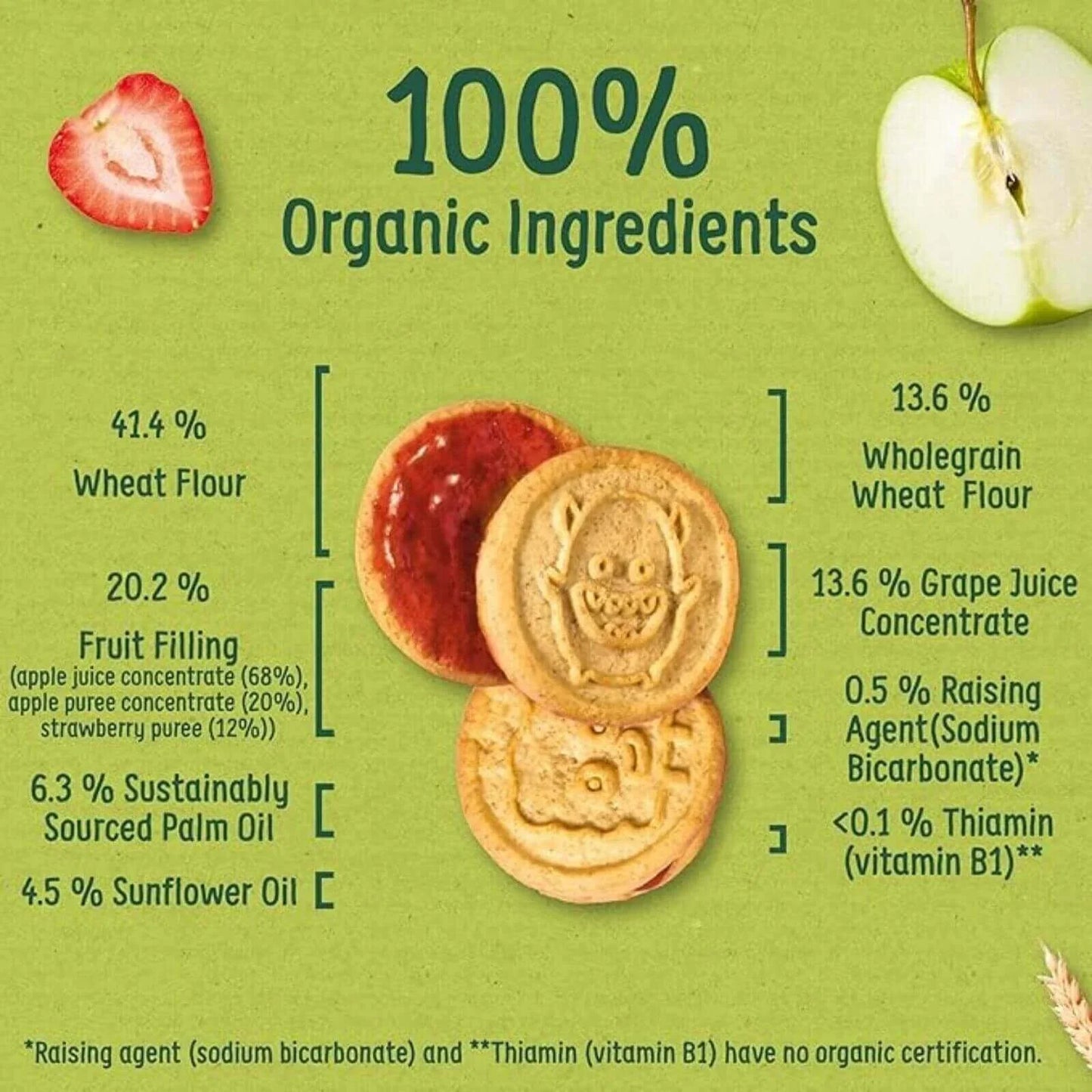 Organix Jammie Monsters 18+ months 64g (8x8g)