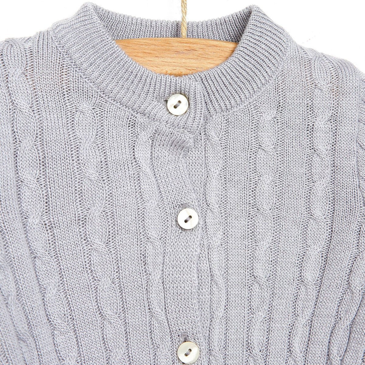 HelloBaby Newborn Knit Cardigan - Grey
