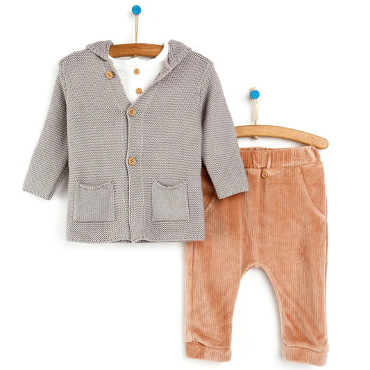 HelloBaby Shirt- Pants - Cardigan - Mink