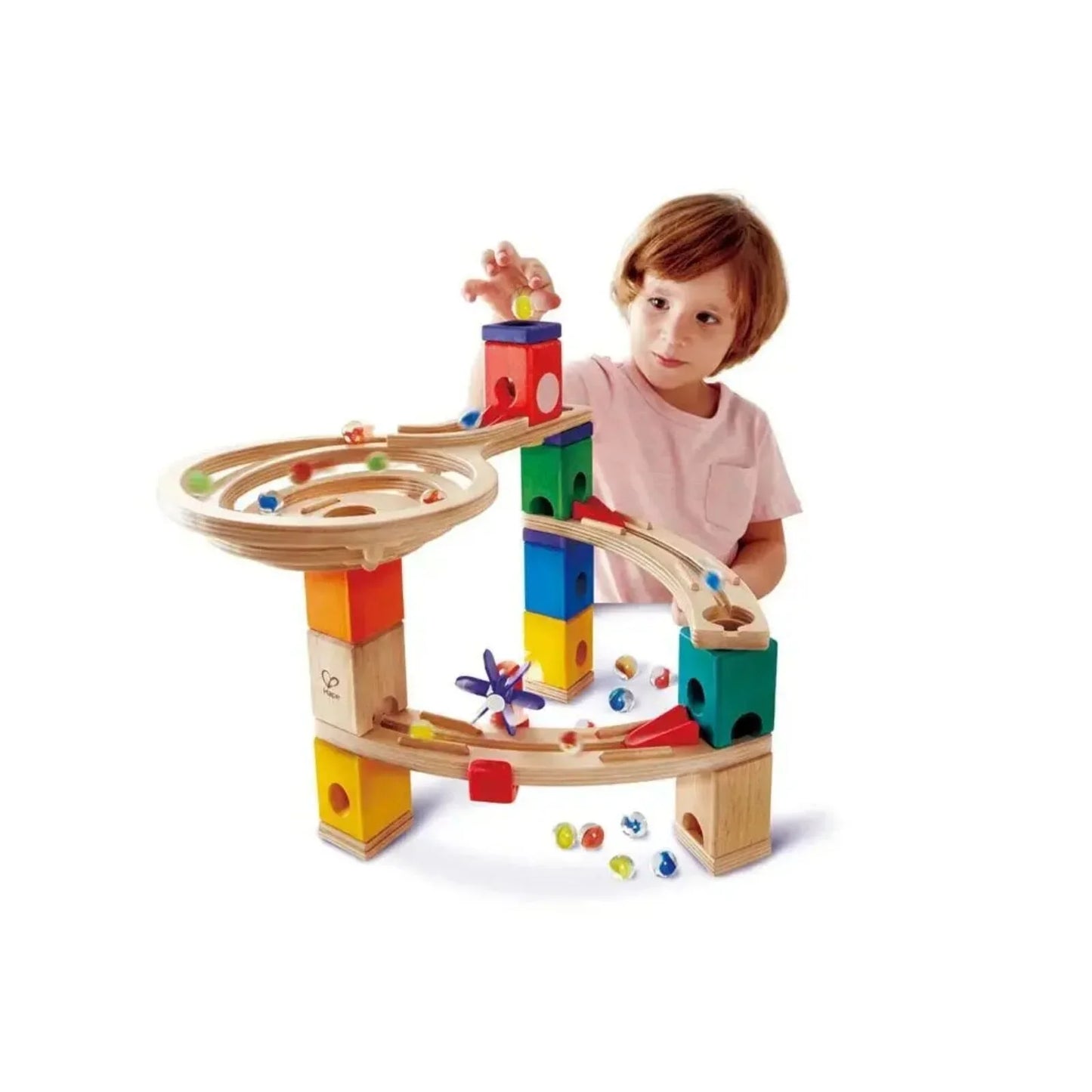Hape Quadrilla Race to the Finish Marble Run Blocks
