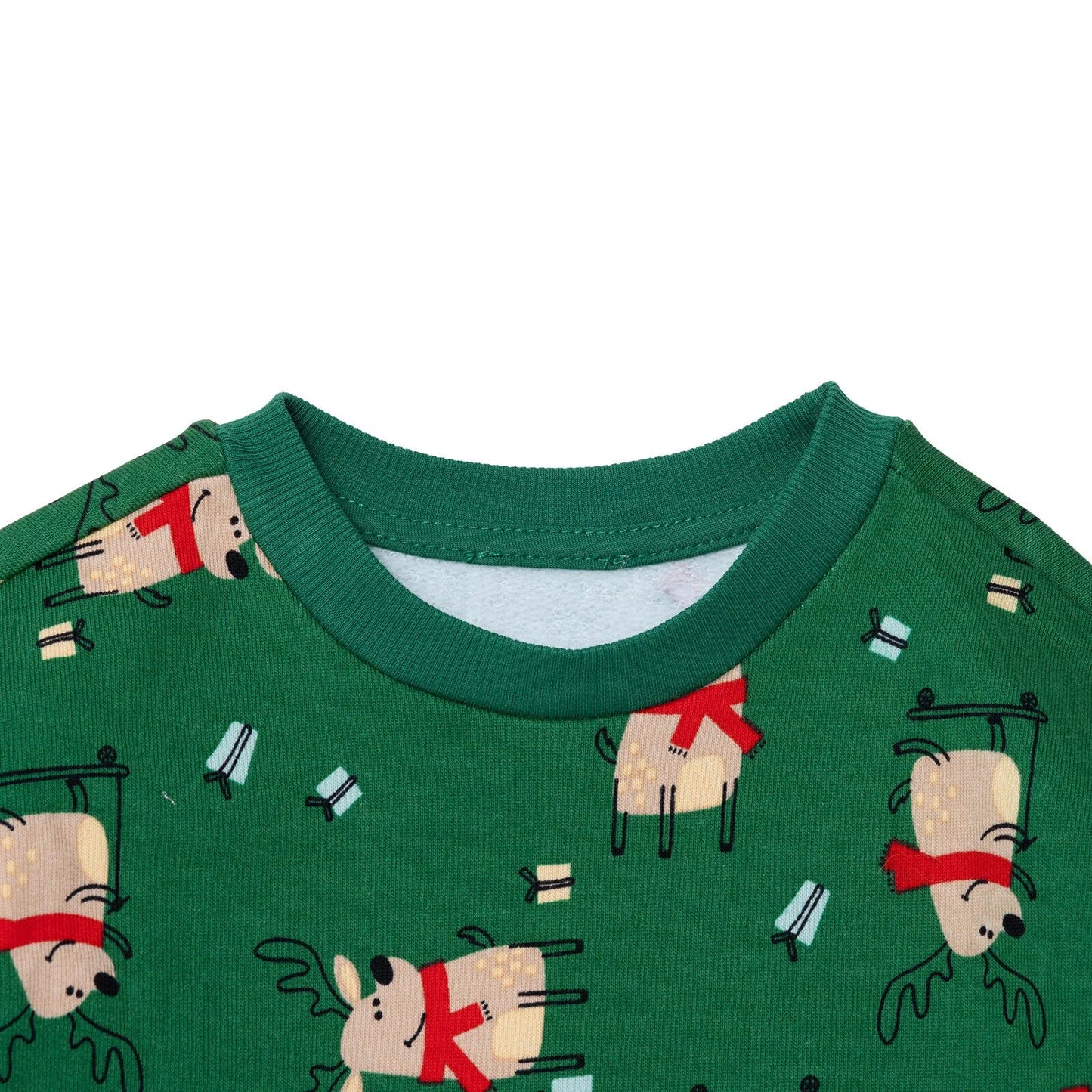 HelloBaby Christmas Baby Boy Snow Party Ejogging Set - Green Printed