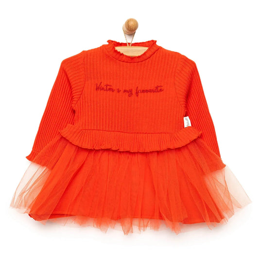 Bebetto Newborn Good Wishes Dress - Orange