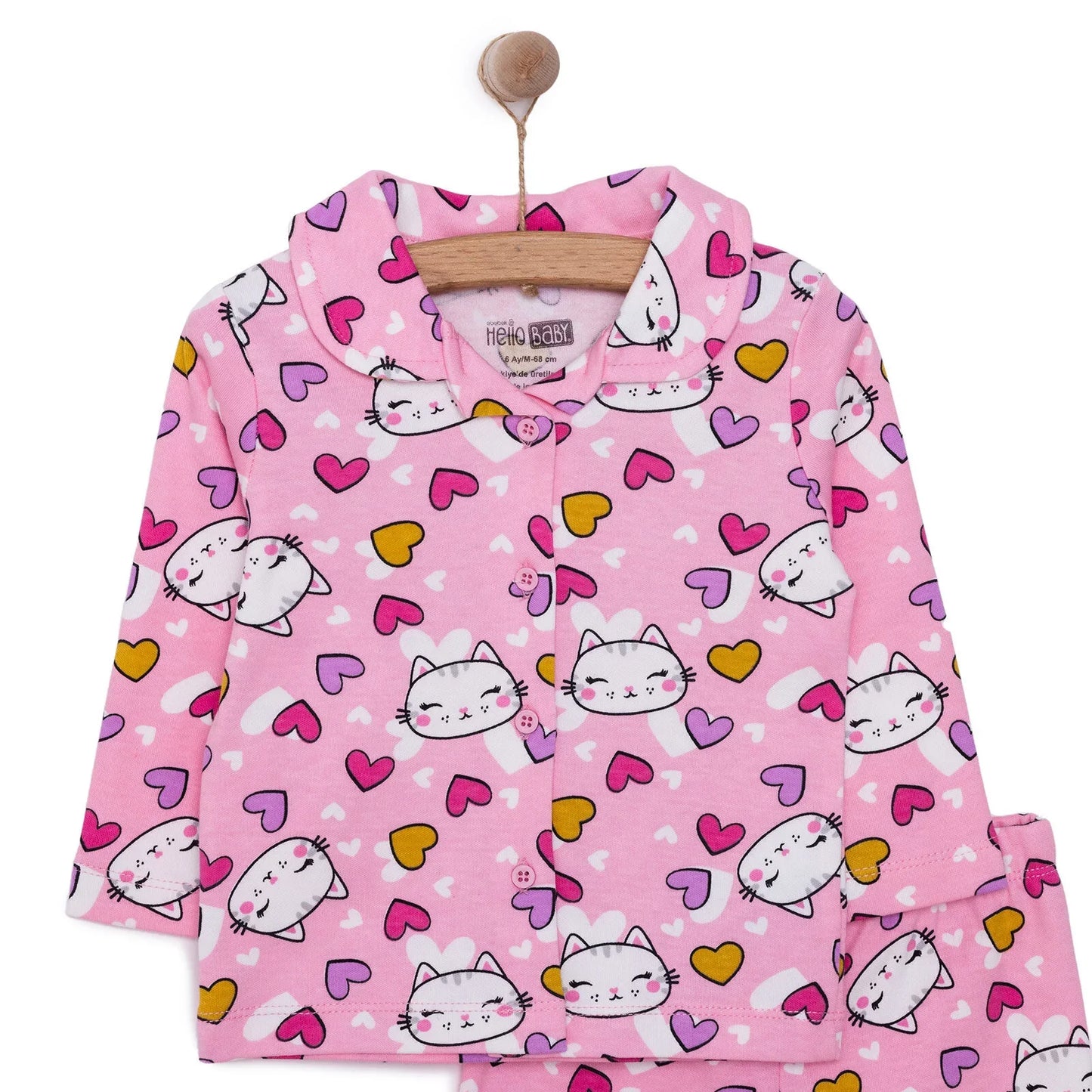 HelloBaby Girl Long Sleeve Pyjamas Set - Pink