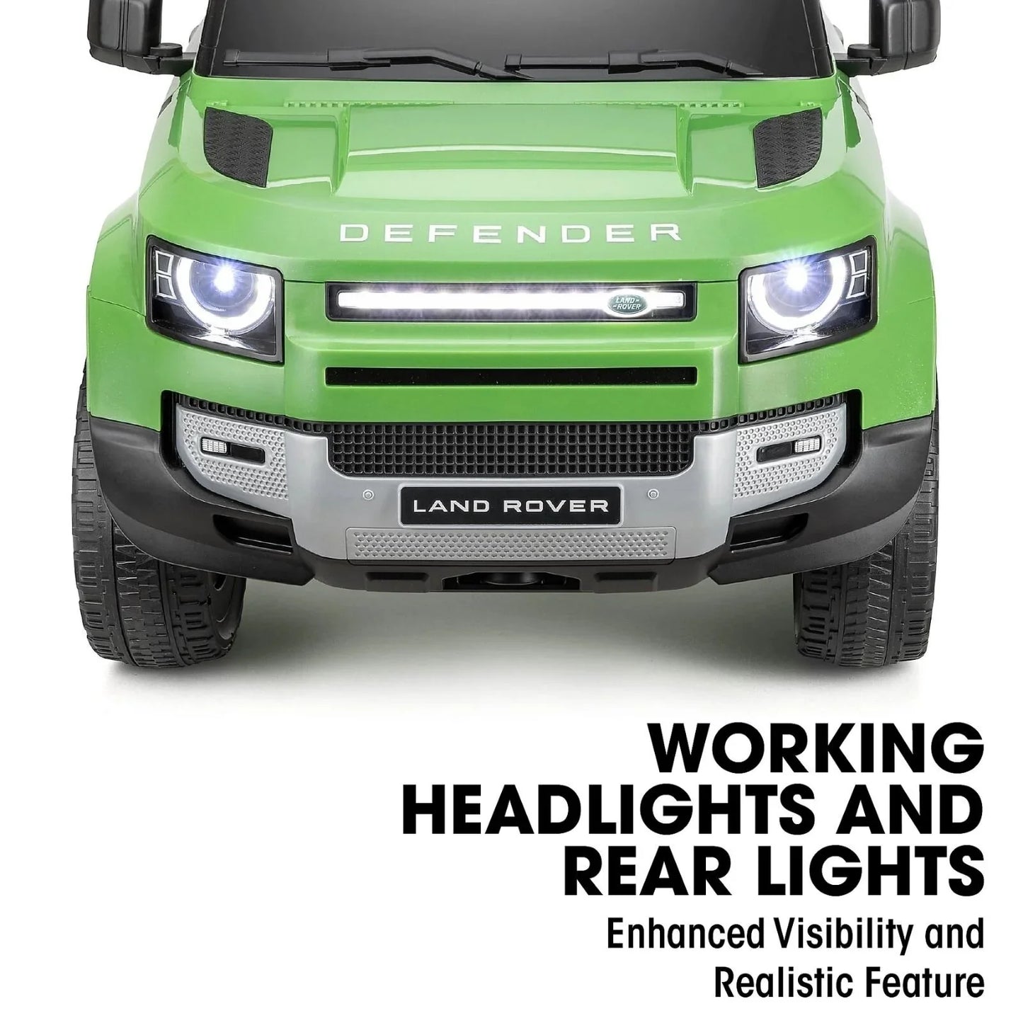Xootz Land Rover Defender 12V Electric Ride On with Lithium Battery - Green