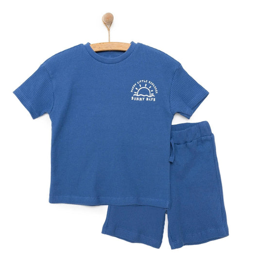 HelloBaby Little Sailor Boy Tshirt-Short - Blue