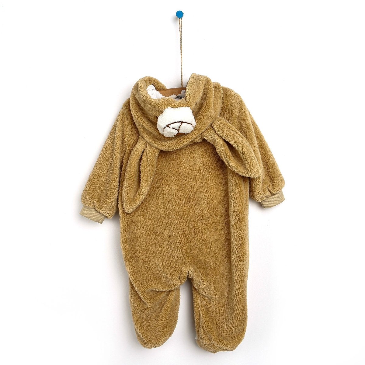 Midimod Newborn Welsoft Kangaroo Footed Jumpsuit - Brown