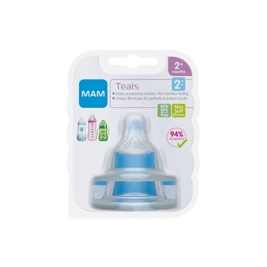 MAM SkinSoft Silicone Teat Medium Flow Pack of 2
