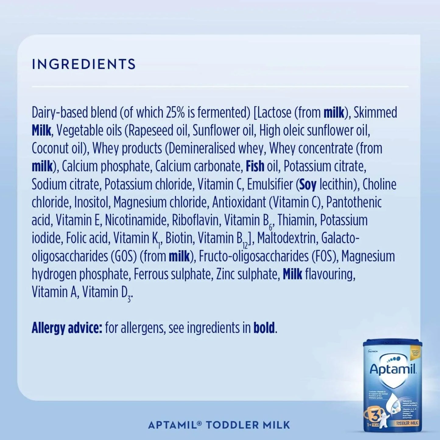 Aptamil 3 Growing Up Milk Formula 1-2 years 800g