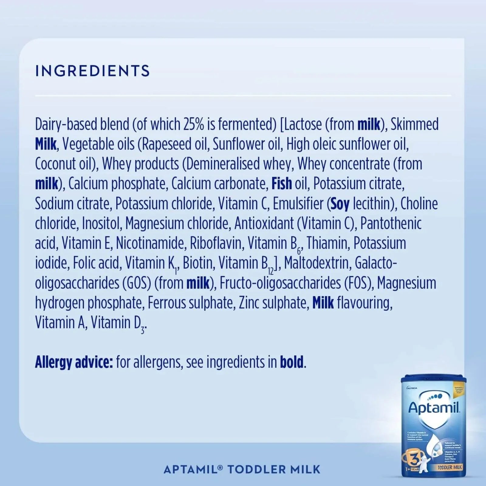 Aptamil 3 Growing Up Milk Formula 1-2 years 800g