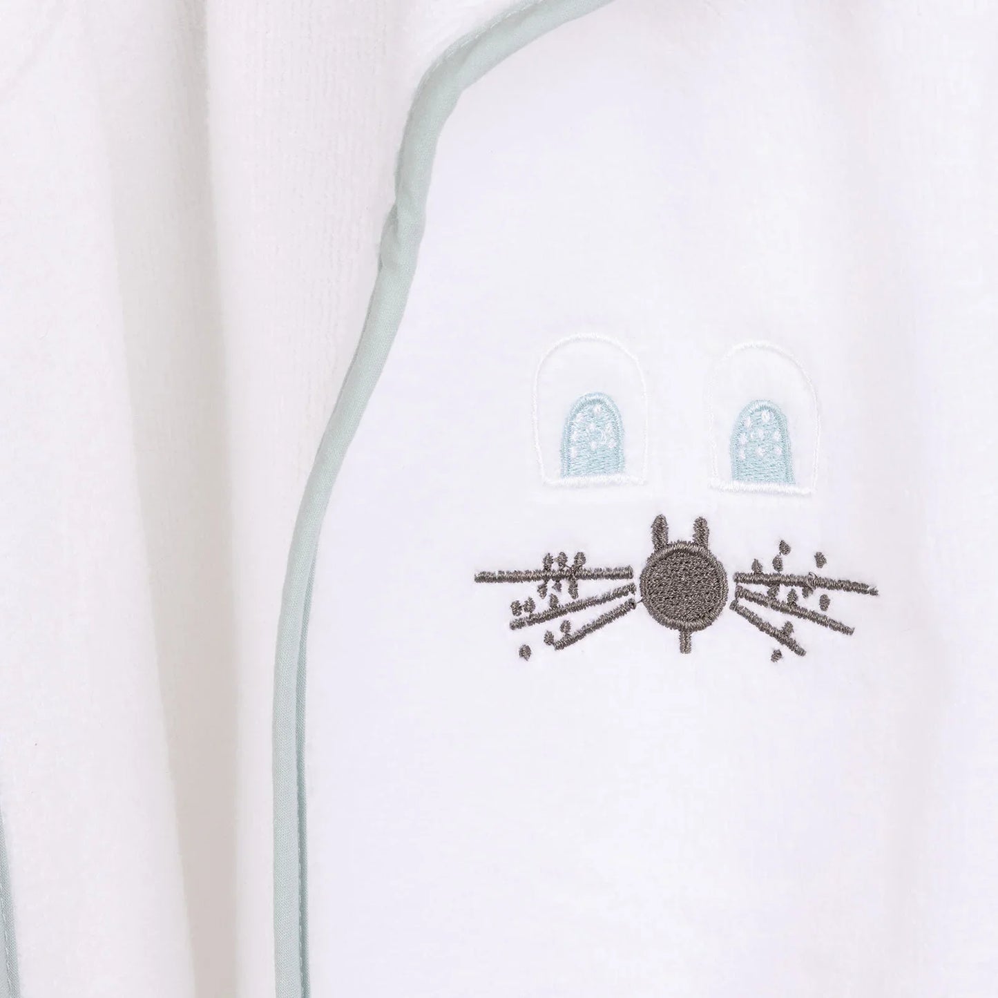 Mollia Boy Baby Bathrobe - White