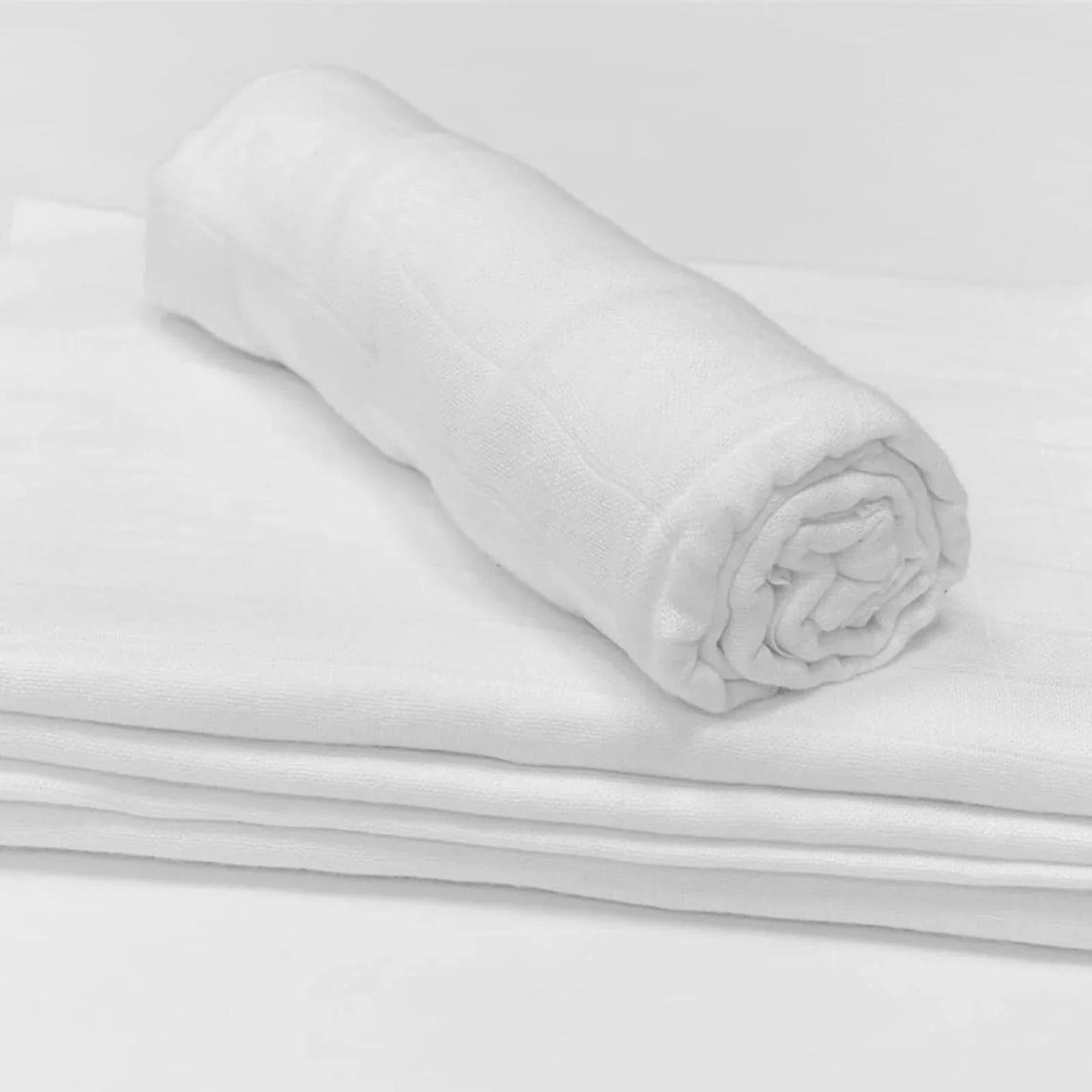 MuslinZ 3 Pack Bamboo/Organic Cotton Muslin Squares 70x70cm - White