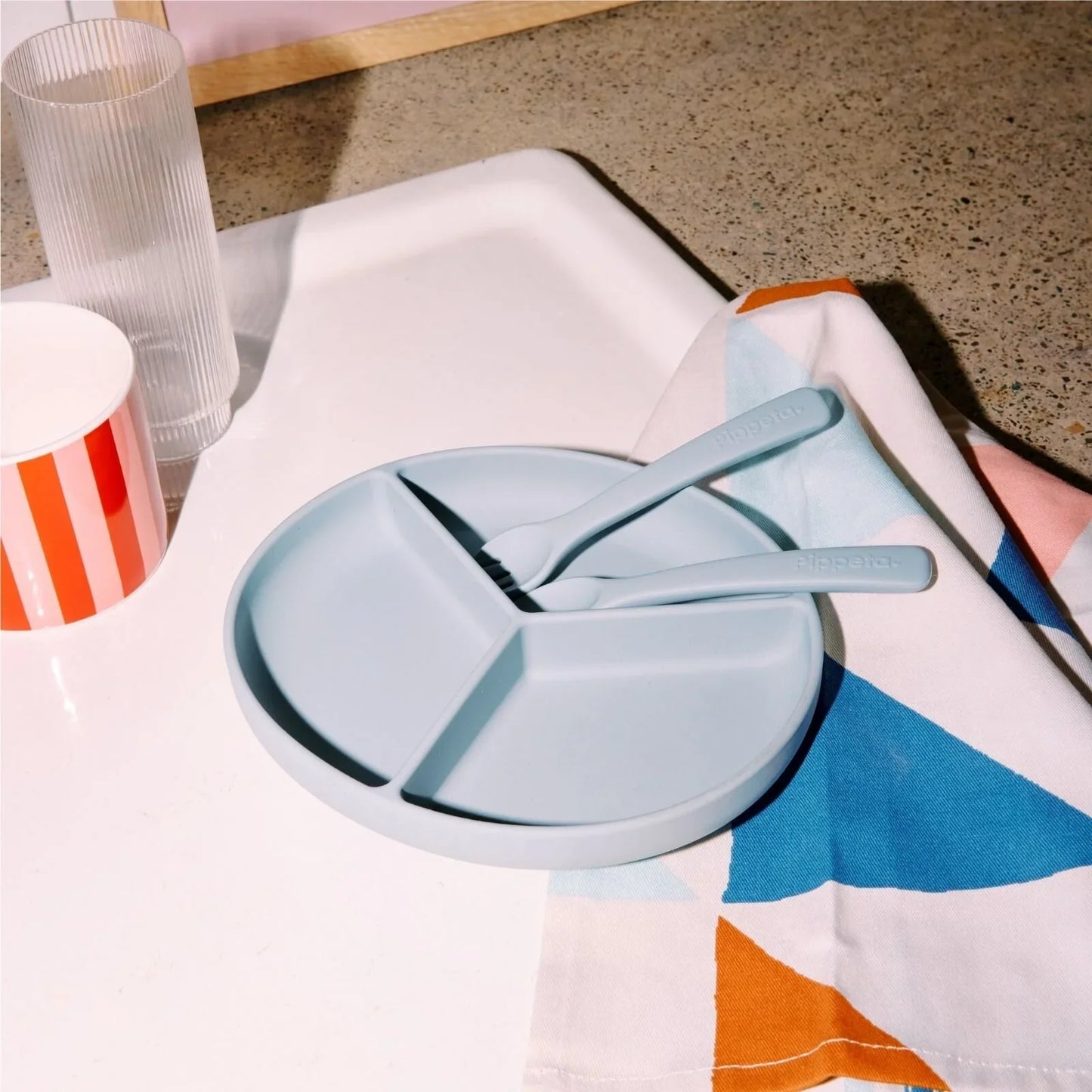 Pippeta Silicone Suction Plate - Sea Salt