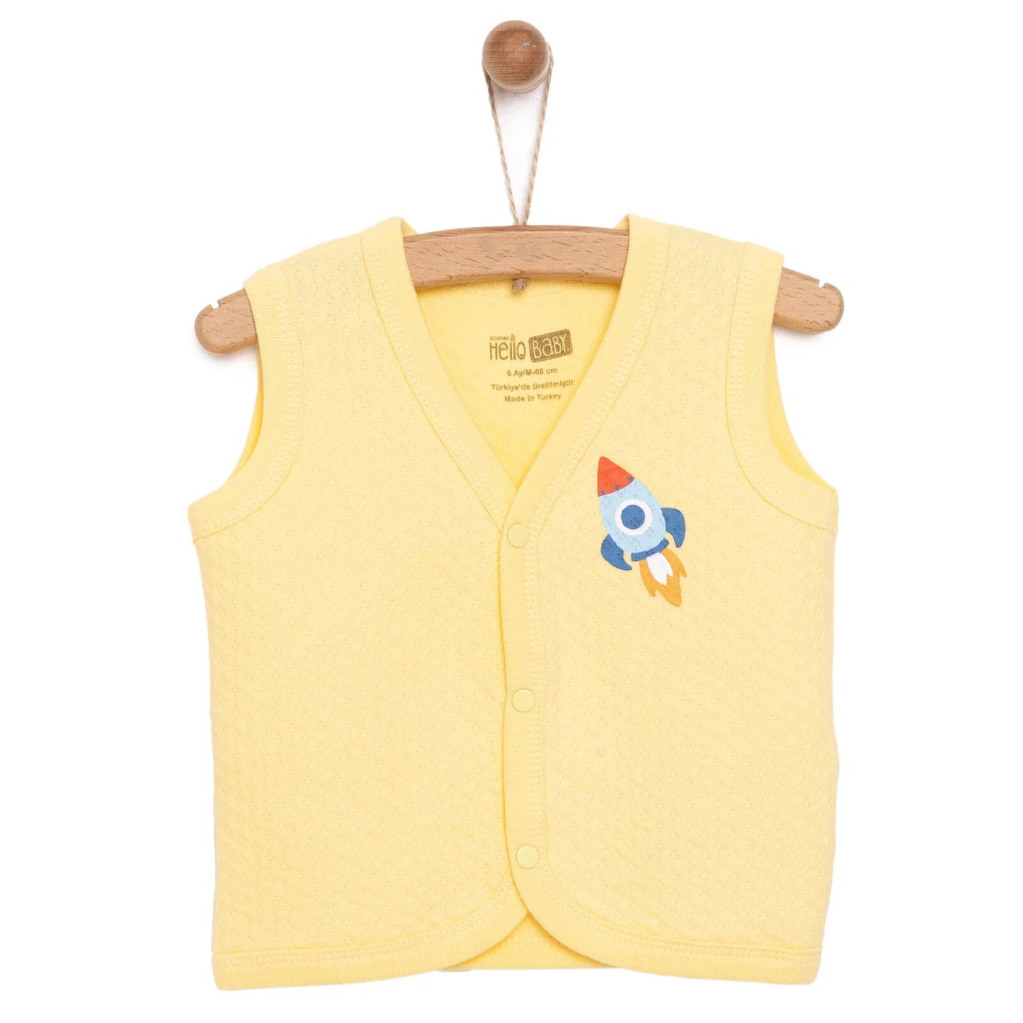 HelloBaby Quilted Vest - Light Yellow