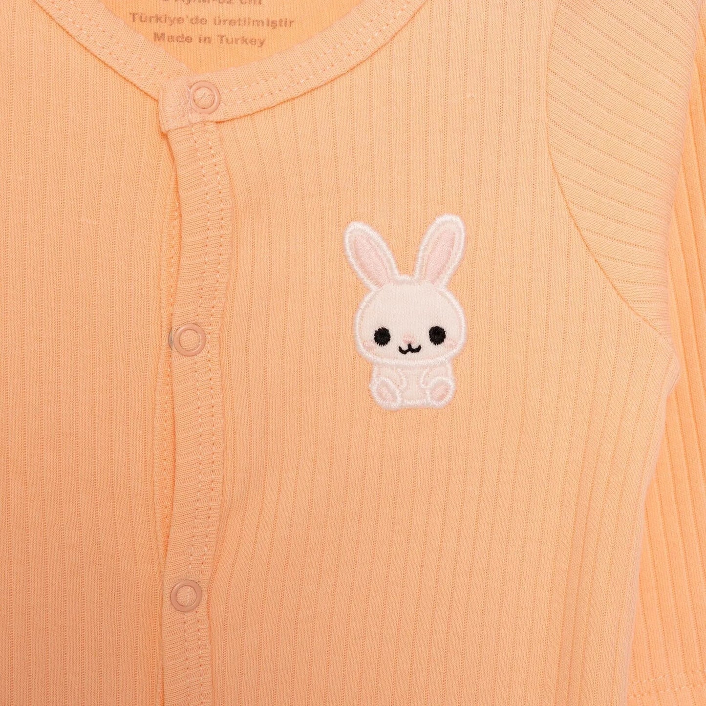 HelloBaby Newborn Girl Footed Jumpsuit - Salmon