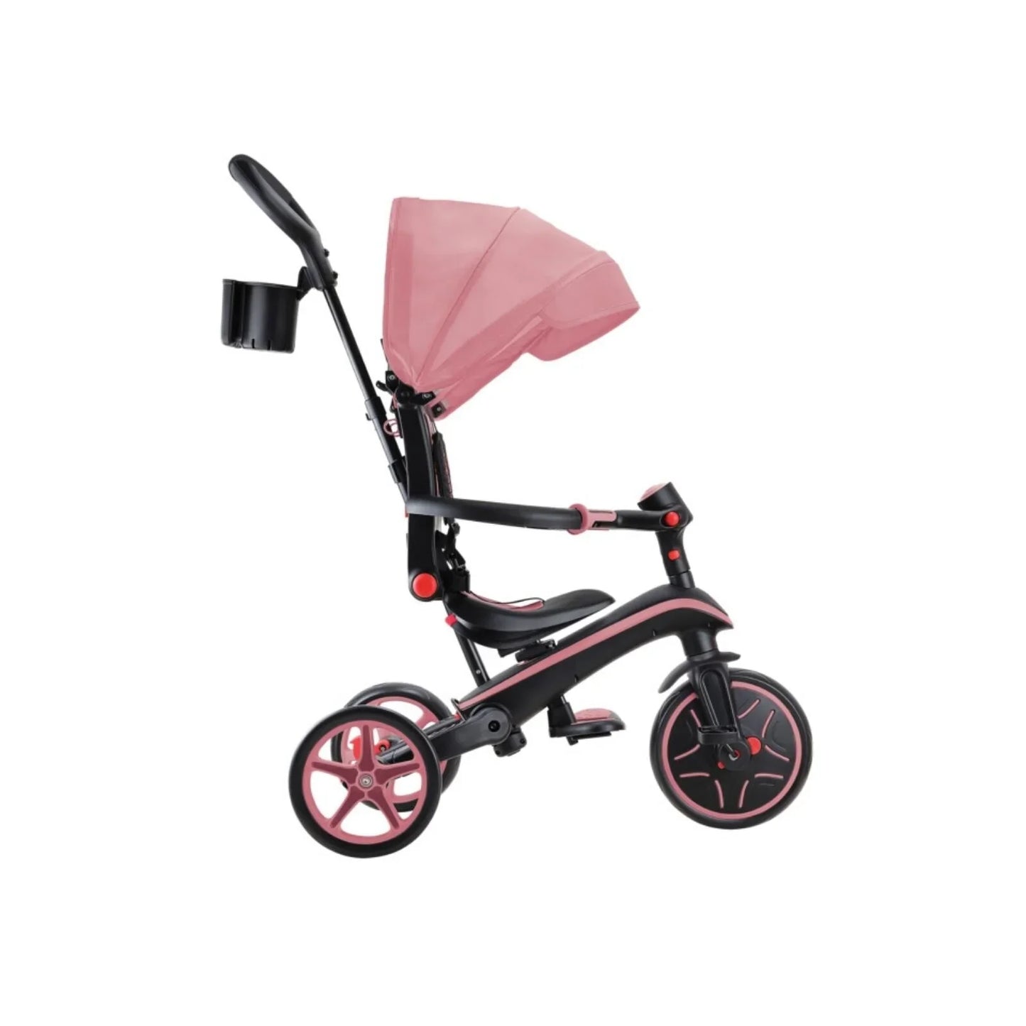 Globber Explorer Trike Foldable 4 in 1 - Deep Pastel Pink