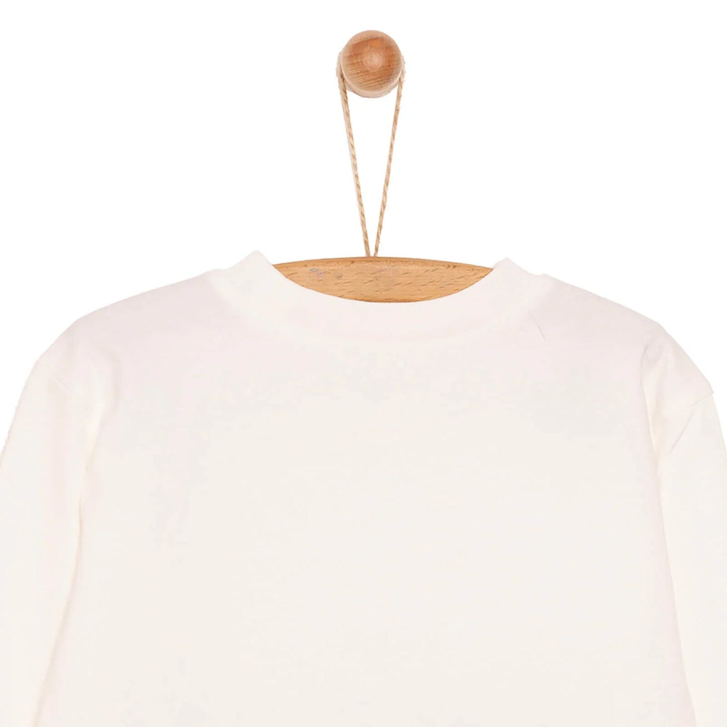 HelloBaby Baby Boy Smiley Dino Patterned Long Sleeve Tshirt - Ecru