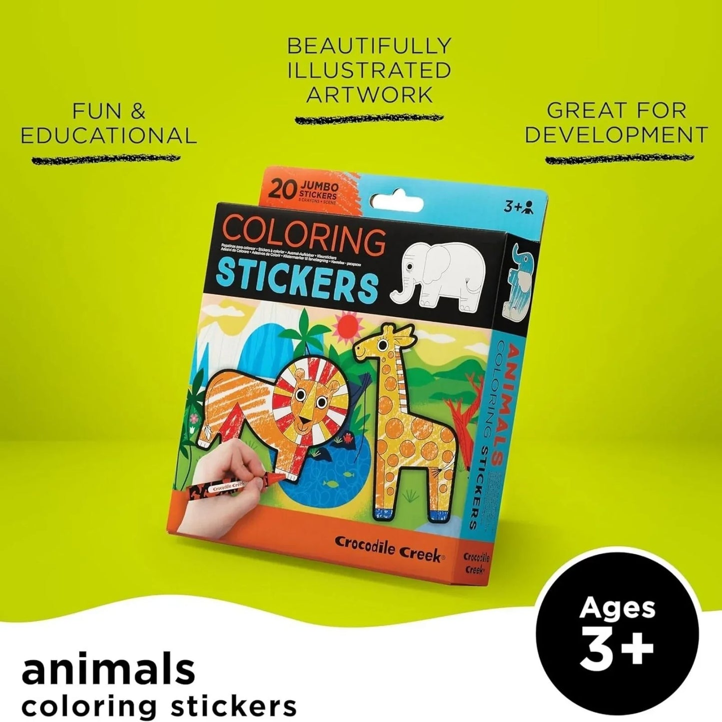 Crocodile Creek Animal Colouring Stickers