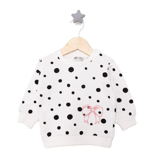 HelloBaby Basic Low Raised Polka-Dot Printed Sweatshirt - Printed