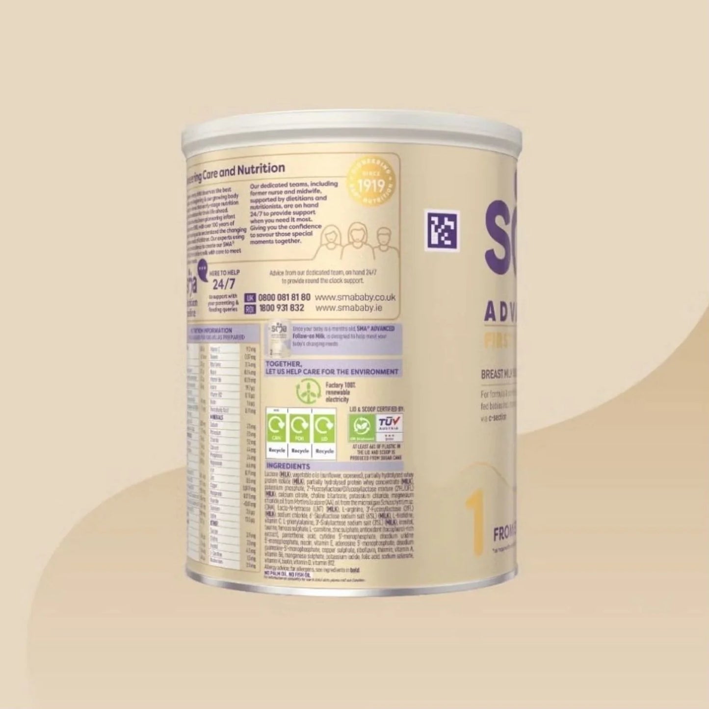 SMA Advanced 1 First Infant Milk Formula from Birth 800g